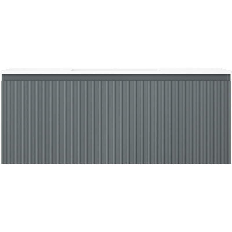 Mexen Rivel mobile bagno 120 cm con lavabo Otis, 1 cassetto, scanalato, grafite opaco/bianco opaco - 91A20-12047-1-BF66-W18M0
