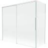 Mexen Rox Badewannenabtrennung 2-flügelig verschiebbar 170 + 70 x 150 cm, transparent, weiß - 8C9-170-070-20-00