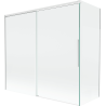 Mexen Rox badwand 2-delig schuifbaar 170 + 70 x 150 cm, transparant, wit - 8C9-170-070-20-00