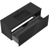 Mexen Rivel 120 cm Badezimmerschrank mit Waschbecken Otis, 1 Schublade, geriffelt, schwarz matt - 91A20-12047-1-BF71-W18M71