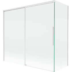 Mexen Rox parawan nawannowy 2-skrzydłowy rozsuwany 170 + 75 x 150 cm, transparent, biały - 8C9-170-075-20-00