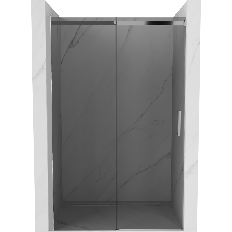 Mexen Omega Schiebetüren für Dusche 100 cm, Graphit, Chrom - 825-100-000-01-40