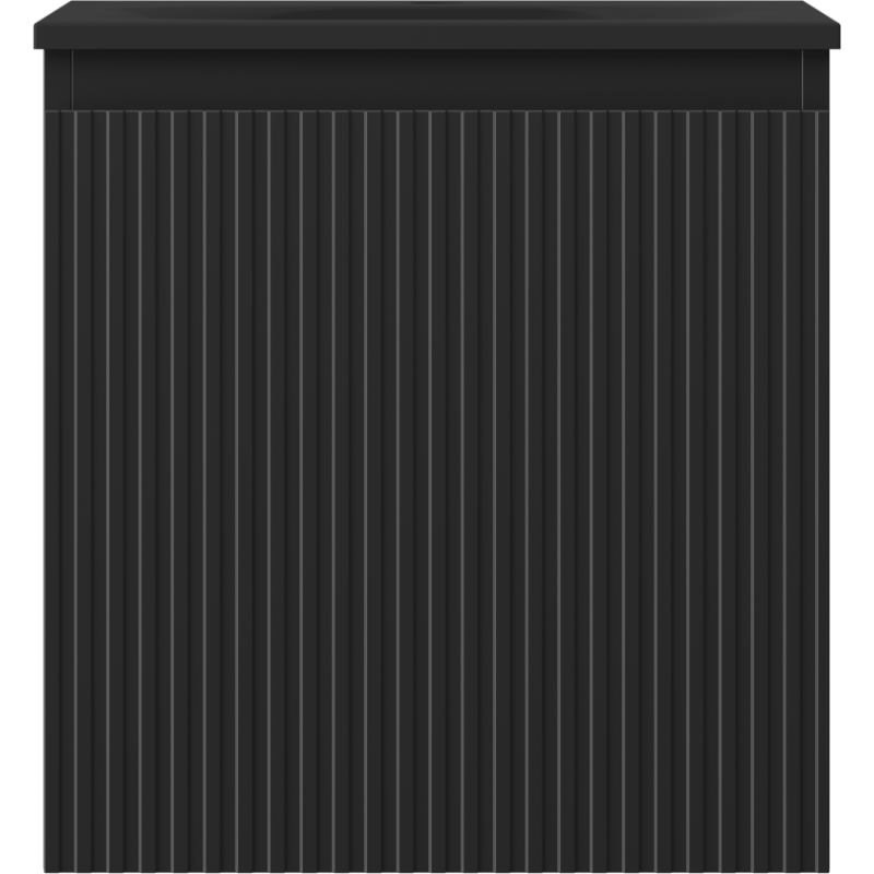 Mexen Rivel armadietto da bagno 45 cm con lavabo Vela, 1 cassetto, scanalato, nero opaco - 91A20-04547-1-BF71-W23M71