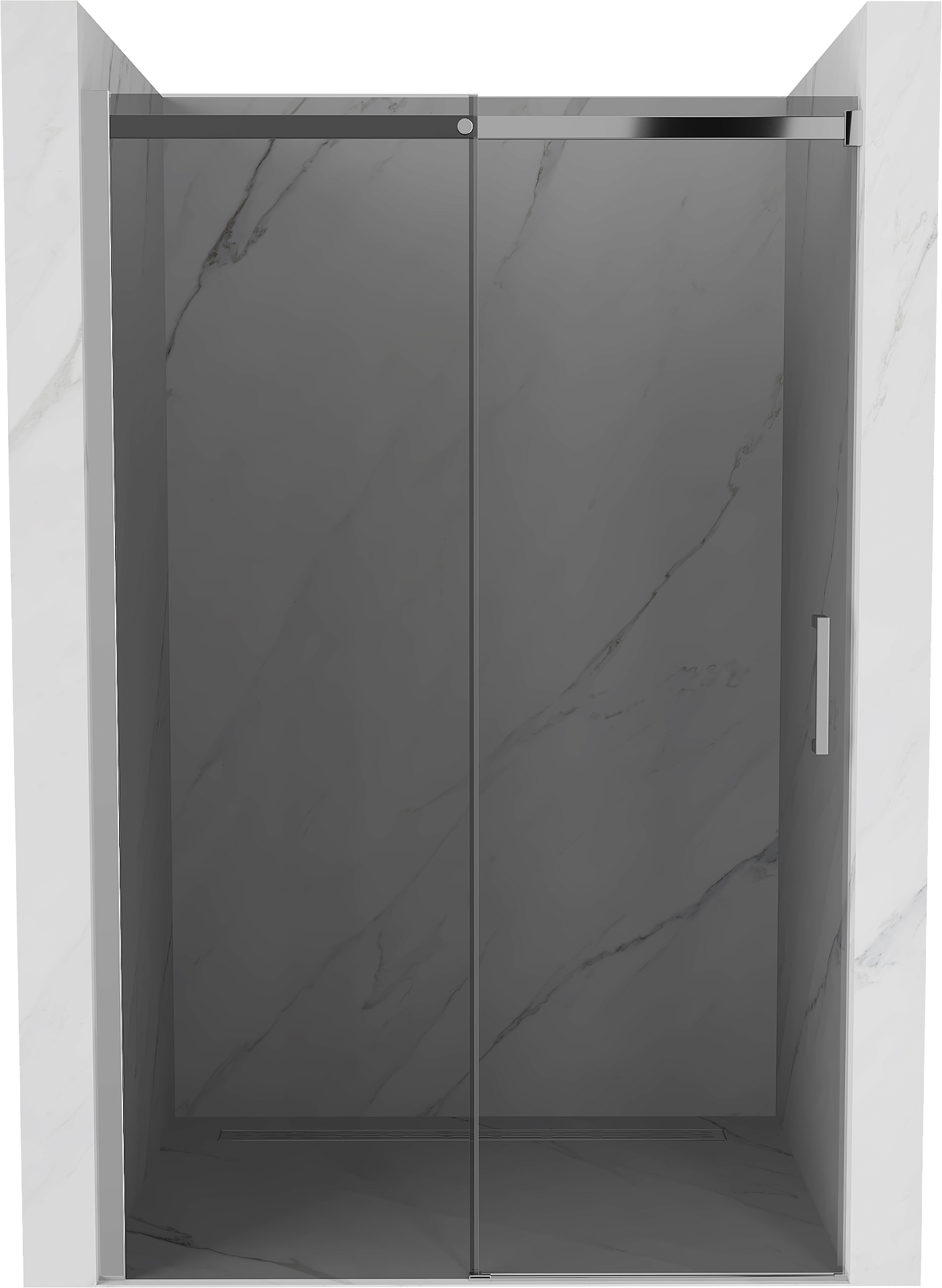 Mexen Omega drzwi prysznicowe rozsuwane 140 cm, grafit, chrom - 825-140-000-01-40