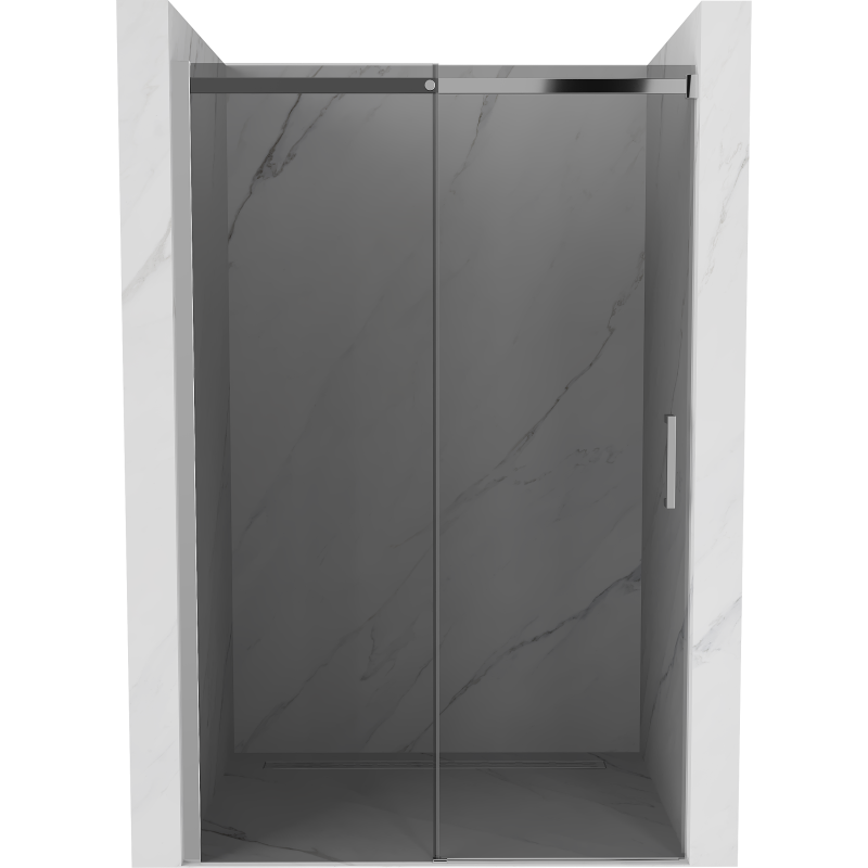 Mexen Omega puerta de ducha corredera 150 cm, grafito, cromo - 825-150-000-01-40