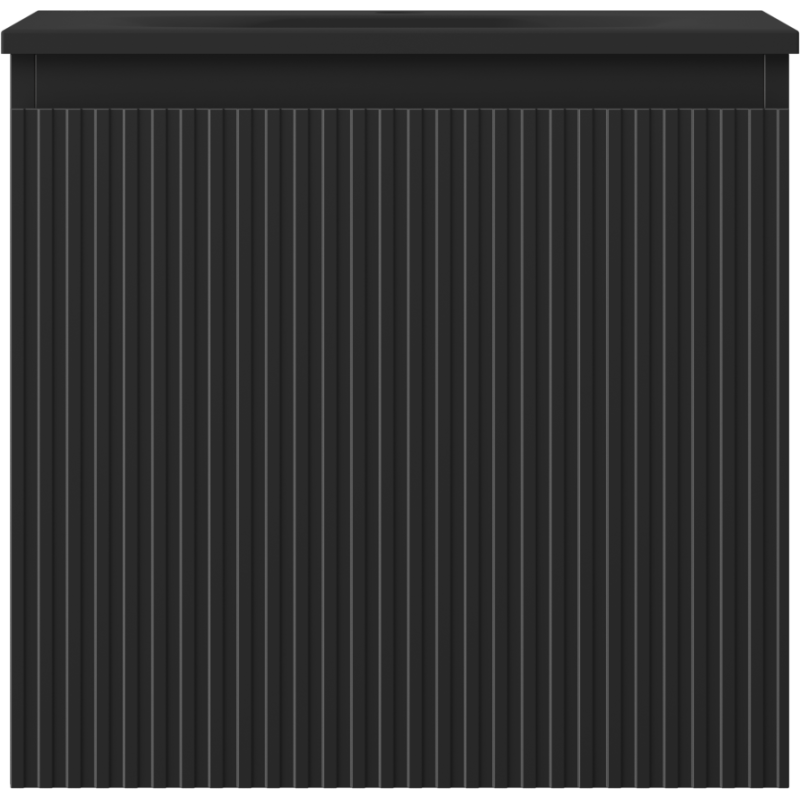 Mexen Rivel armário de casa de banho 50 cm com lavatório Vela, 1 gaveta, canelado, preto mate - 91A20-05047-1-BF71-W23M71