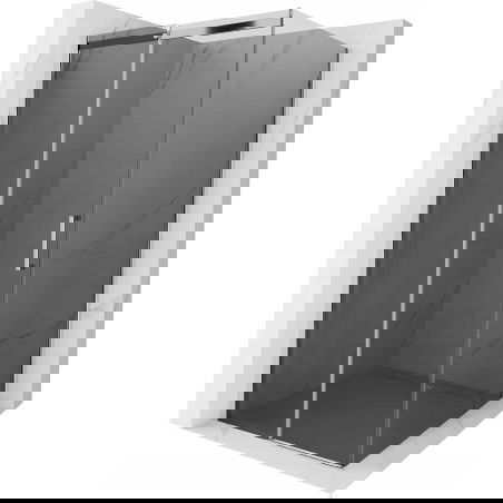 Mexen Omega καμπίνα ντους συρόμενη 100 x 100 cm, γραφίτης, χρώμιο - 825-100-100-01-40