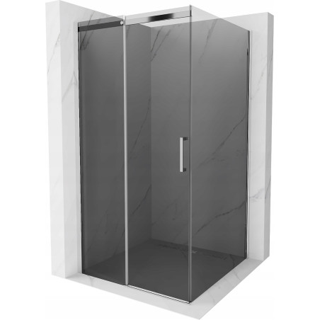 Mexen Omega klizni tuš kabinet 100 x 100 cm, grafit, krom - 825-100-100-01-40