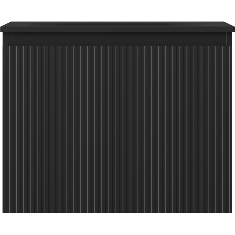 Mexen Rivel badkamerkast 60 cm met wastafel Vela, 1 lade, gegroefd, zwart mat - 91A20-06047-1-BF71-W23M71