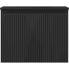 Mexen Rivel meuble de salle de bain 60 cm avec lavabo Vela, 1 tiroir, rainuré, noir mat - 91A20-06047-1-BF71-W23M71