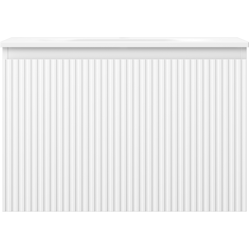 Mexen Rivel armadietto da bagno 70 cm con lavabo Vela, 1 cassetto, scanalato, bianco opaco - 91A20-07047-1-BF01-W23M01