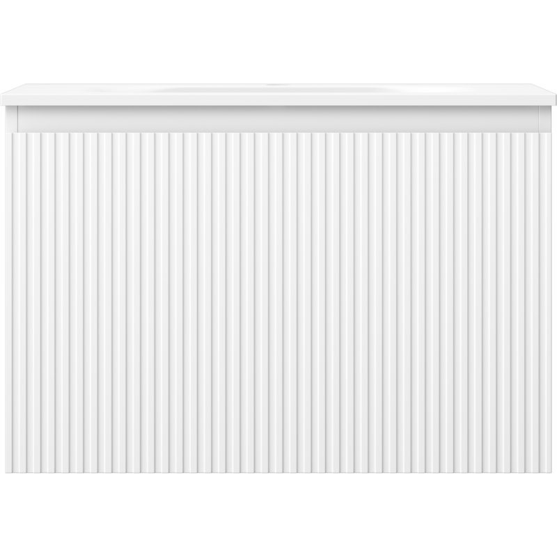 Mexen Rivel armario de baño 70 cm con lavabo Vela, 1 cajón, acanalado, blanco mate - 91A20-07047-1-BF01-W23M01