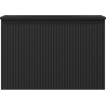 Mexen Rivel badkamerkast 70 cm met wastafel Vela, 1 lade, geribbeld, zwart mat - 91A20-07047-1-BF71-W23M71