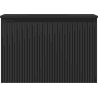 Mexen Rivel bathroom cabinet 70 cm with Vela washbasin, 1 drawer, fluted, black matte - 91A20-07047-1-BF71-W23M71