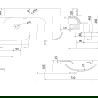 Mexen Rivel badkamerkast 70 cm met wastafel Vela, 1 lade, gegroefd, zwart mat - 91A20-07047-1-BF71-W23M71