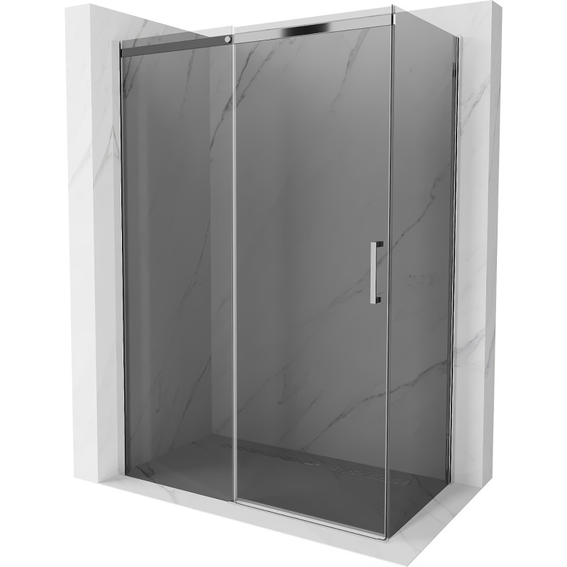Mexen Omega sliding shower enclosure 130 x 70 cm, graphite, chrome - 825-130-070-01-40