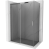 Mexen Omega raztegljiva pršna kabina 130 x 70 cm, grafit, krom - 825-130-070-01-40