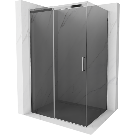 Mexen Omega Duschkabine Schiebetür 130 x 90 cm, graphit, chrom - 825-130-090-01-40