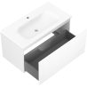 Mexen Rivel armario de baño 90 cm con lavabo Vela, 1 cajón, ranurado, blanco mate - 91A20-09047-1-BF01-W23M01