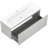 Mexen Rivel meuble de salle de bain 120 cm avec lavabo Vela, 1 tiroir, rainuré, gris mat/blanc mat - 91A20-12047-1-BF62-W23M01