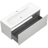 Mexen Rivel mueble de baño 120 cm con lavabo Vela, 1 cajón, ranurado, gris mate/blanco mate - 91A20-12047-1-BF62-W23M01