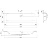 Mexen Rivel meuble de salle de bain 120 cm avec lavabo Vela, 1 tiroir, rainuré, noir mat - 91A20-12047-1-BF71-W23M71
