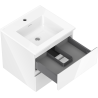 Mexen Orio armoire de salle de bain 50 cm avec lavabo Otis, 2 tiroirs, blanc brillant - 91A10-05047-2-BFF00-W18M00