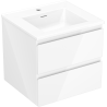 Mexen Orio armoire de salle de bain 50 cm avec lavabo Otis, 2 tiroirs, blanc brillant - 91A10-05047-2-BFF00-W18M00