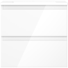 Mexen Orio badkamerkast 50 cm met wastafel Otis, 2 laden, wit glanzend - 91A10-05047-2-BFF00-W18M00