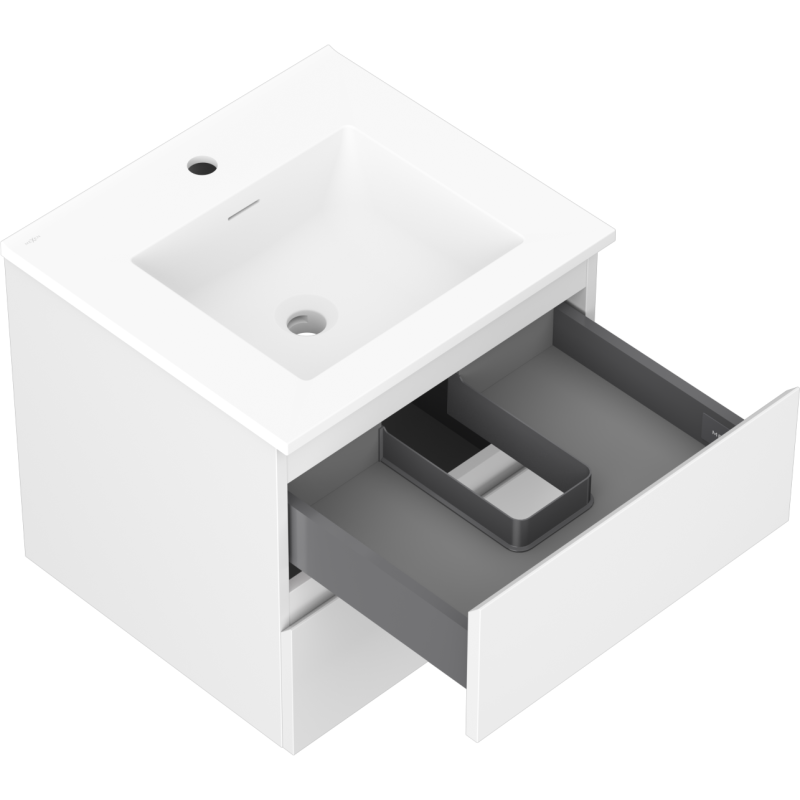 Mexen Orio mueble de baño 50 cm con lavabo Otis, 2 cajones, blanco mate - 91A10-05047-2-BFF01-W18M01
