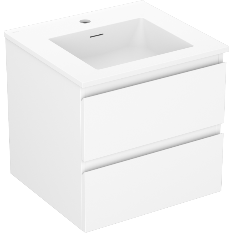 Mexen Orio mobile da bagno 50 cm con lavabo Otis, 2 cassetti, bianco opaco - 91A10-05047-2-BFF01-W18M01