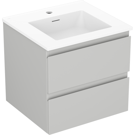 Mexen Orio armoire de salle de bain 50 cm avec lavabo Otis, 2 tiroirs, gris mat/blanc mat - 91A10-05047-2-BFF62-W18M01