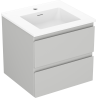 Mexen Orio armoire de salle de bain 50 cm avec lavabo Otis, 2 tiroirs, gris mat/blanc mat - 91A10-05047-2-BFF62-W18M01