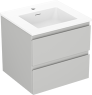Mexen Orio mobile da bagno 50 cm con lavandino Otis, 2 cassetti, grigio opaco/bianco opaco - 91A10-05047-2-BFF62-W18M01
