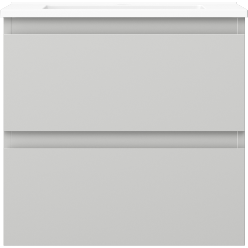 Mexen Orio Badezimmerschrank 50 cm mit Waschbecken Otis, 2 Schubladen, grau matt/weiß matt - 91A10-05047-2-BFF62-W18M01