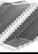 Mexen Omega drsna tuš kabina 100 x 100 cm, grafit, krom + Flat tuš kad, bela - 825-100-100-01-40-4010