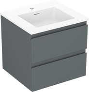 Mexen Orio mobile bagno 50 cm con lavabo Otis, 2 cassetti, grafite opaco/bianco opaco - 91A10-05047-2-BFF66-W18M01