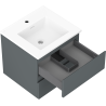 Mexen Orio armoire de salle de bain 50 cm avec lavabo Otis, 2 tiroirs, graphite mat/blanc mat - 91A10-05047-2-BFF66-W18M01
