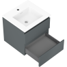 Mexen Orio armario de baño 50 cm con lavabo Otis, 2 cajones, grafito mate/blanco mate - 91A10-05047-2-BFF66-W18M01