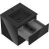 Mexen Orio armoire de salle de bain 50 cm avec lavabo Otis, 2 tiroirs, noir brillant/noir mat - 91A10-05047-2-BFF70-W18M71