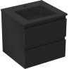 Mexen Orio armoire de salle de bain 50 cm avec lavabo Otis, 2 tiroirs, noir mat - 91A10-05047-2-BFF71-W18M71