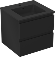 Mexen Orio mueble de baño de 50 cm con lavabo Otis, 2 cajones, negro mate - 91A10-05047-2-BFF71-W18M71