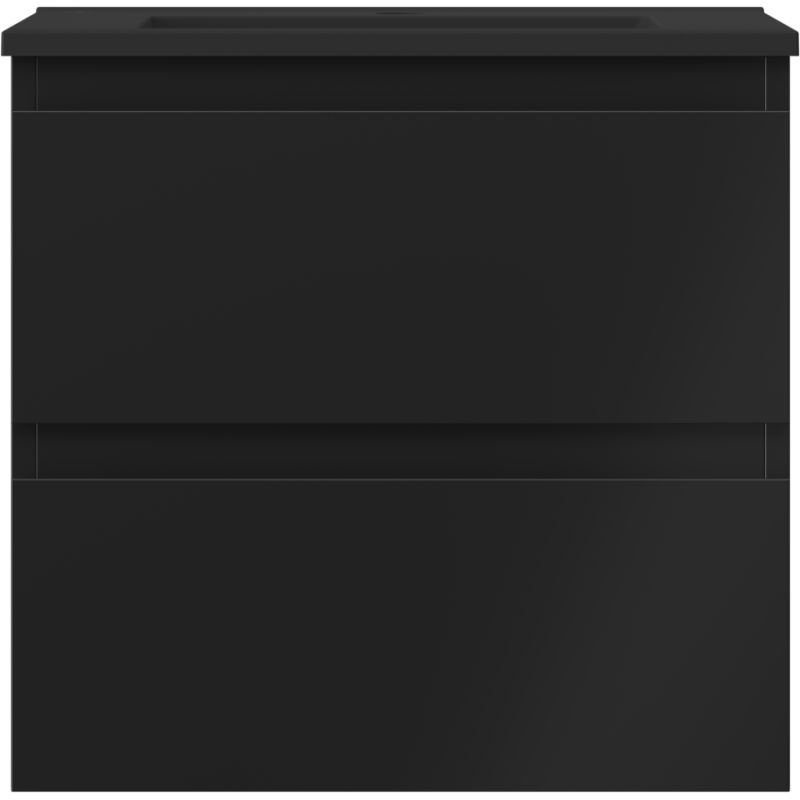 Mexen Orio Badezimmerunterschrank 50 cm mit Waschbecken Otis, 2 Schubladen, schwarz matt - 91A10-05047-2-BFF71-W18M71
