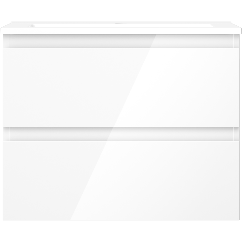 Mexen Orio gabinete de baño de 60 cm con lavabo Otis, 2 cajones, blanco brillante - 91A10-06047-2-BFF00-W18M00