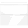 Mexen Orio gabinete de baño de 60 cm con lavabo Otis, 2 cajones, blanco brillante - 91A10-06047-2-BFF00-W18M00