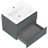 Mexen Orio Badezimmerschrank 60 cm mit Waschbecken Otis, 2 Schubladen, Grafit matt/weiß matt - 91A10-06047-2-BFF66-W18M01