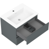 Mexen Orio armoire de salle de bain 60 cm avec lavabo Otis, 2 tiroirs, graphite mat/blanc mat - 91A10-06047-2-BFF66-W18M01