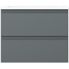Mexen Orio Badezimmerschrank 60 cm mit Waschbecken Otis, 2 Schubladen, Grafit matt/weiß matt - 91A10-06047-2-BFF66-W18M01