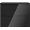 Mexen Orio Badezimmerschrank 60 cm mit Waschbecken Otis, 2 Schubladen, Schwarz Glanz/Schwarz Matt - 91A10-06047-2-BFF70-W18M71