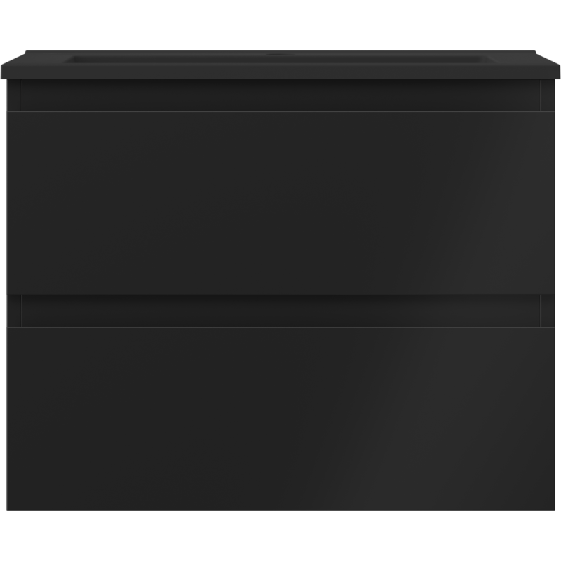 Mexen Orio Badezimmermöbel 60 cm mit Waschbecken Otis, 2 Schubladen, schwarz matt - 91A10-06047-2-BFF71-W18M71